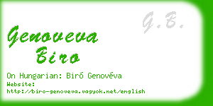genoveva biro business card