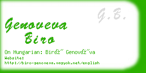 genoveva biro business card